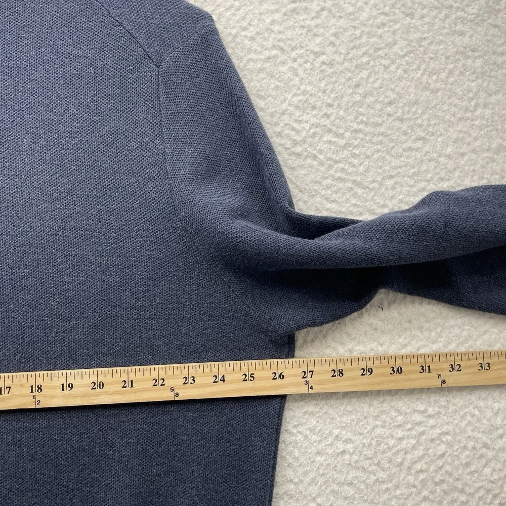 Polo Ralph Lauren Sweater Mens XXL 2XL Navy Blue Pima Cotton 1/4 Zip Preppy Knit